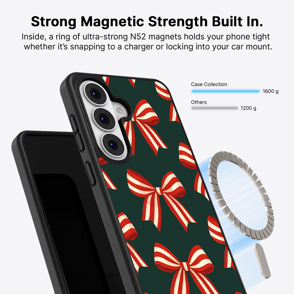 Samsung Galaxy S26 Qi2 magnetic case with N52 magnets – Velvet Ribbon design
