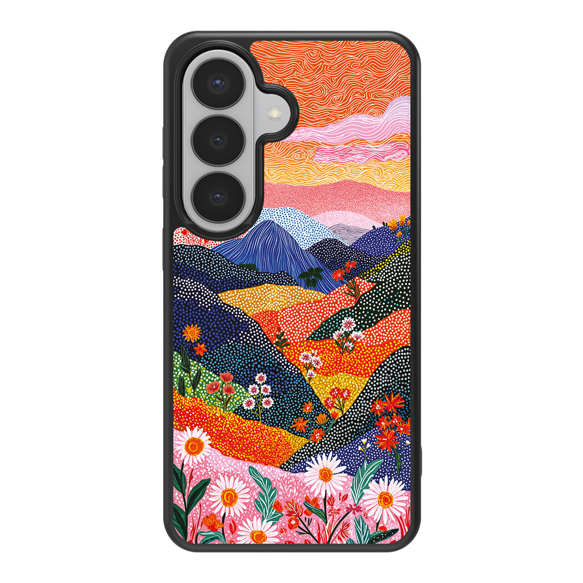 Wildflower Valley design back view – Samsung Galaxy S26 case