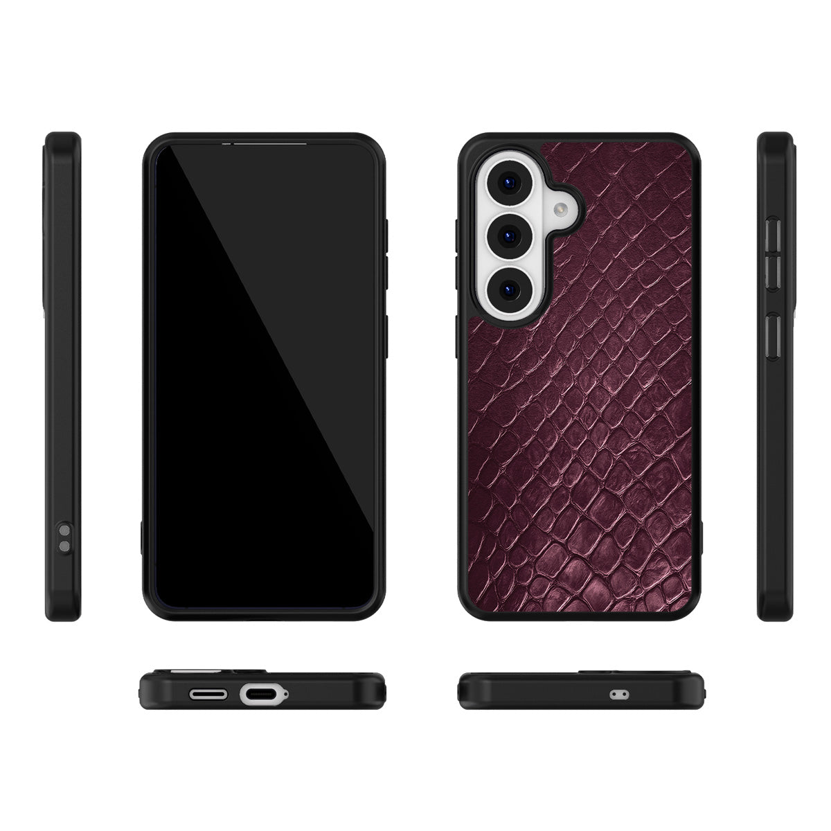 Wine Python Samsung Galaxy S26 case – multi-angle view